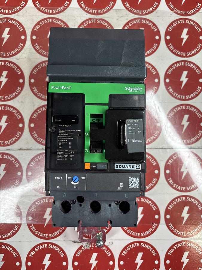 Refurbished Square D JJA36200 Circuit Breaker 200A 600V JJA36200YP WARRANTY 🔴
