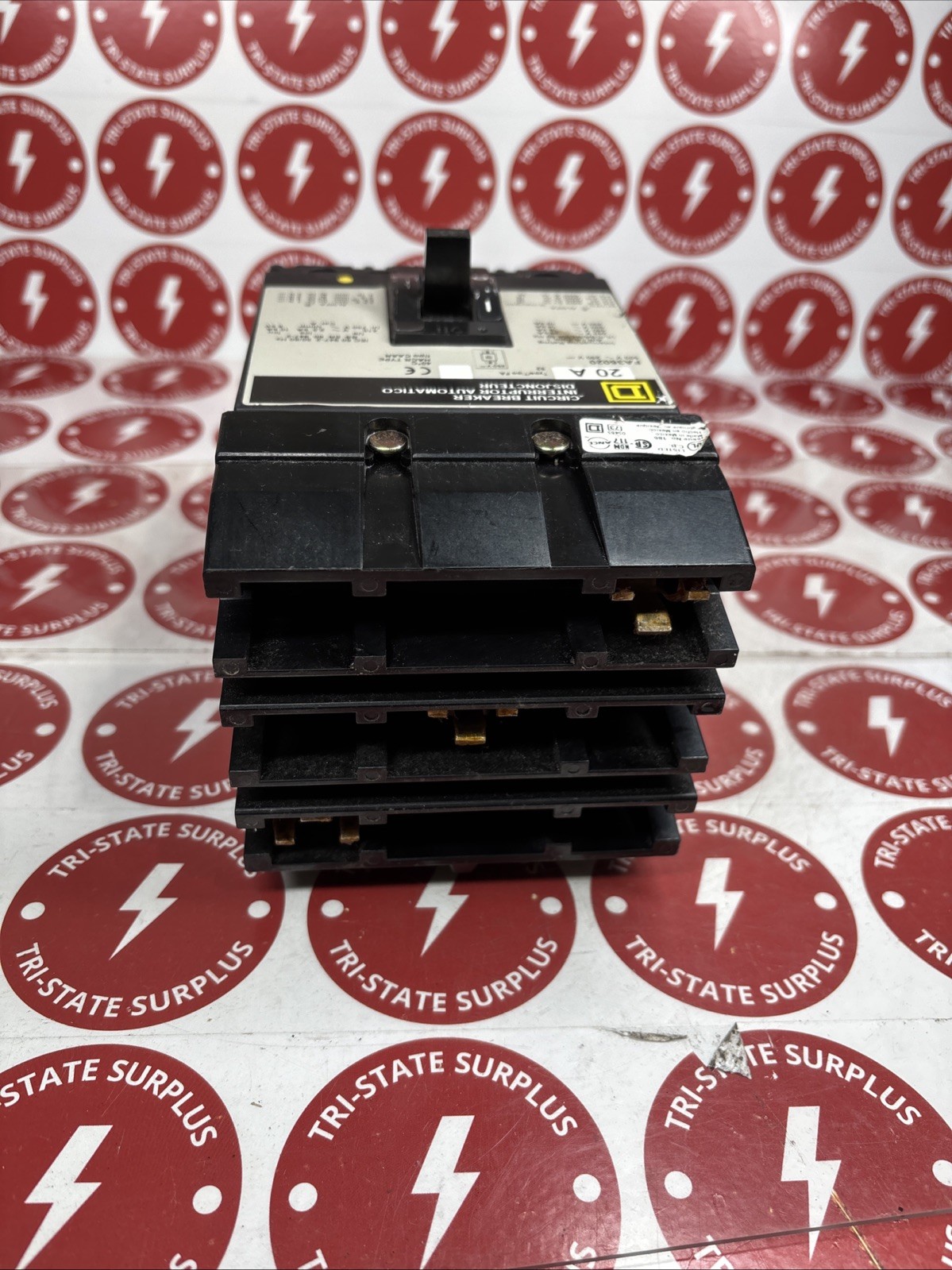 Used Square D FA36020 Thermal-Magnetic Circuit Breaker 20A 3-Pole 600V 🔴🔴