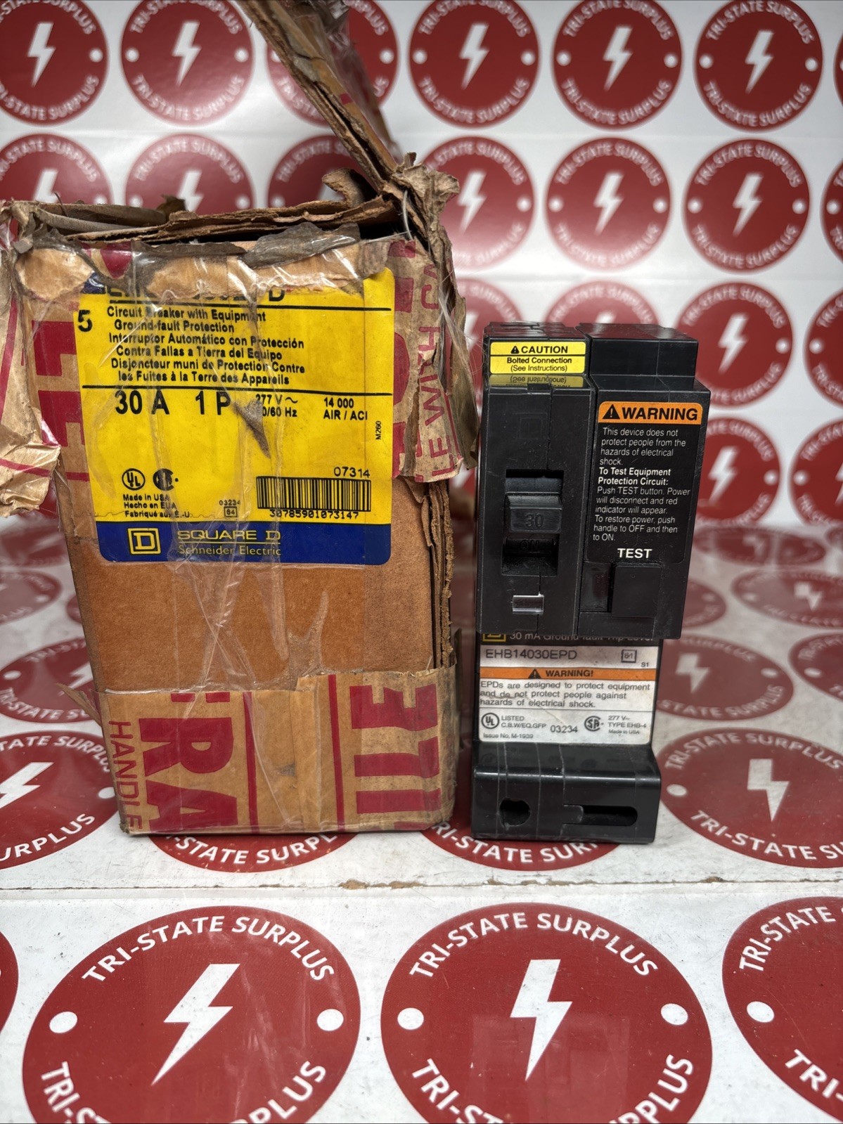 LOT OF 1- Square D EHB 14030 EPD Protection Grnd Fault GFI GFCI 30a 277v 🔴