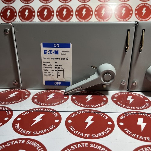 Used EATON FDPWT3611J TWIN FUSIBLE MISCELLANEOUS SWITCH - 600V, 30A USED 🔴🔴🔴
