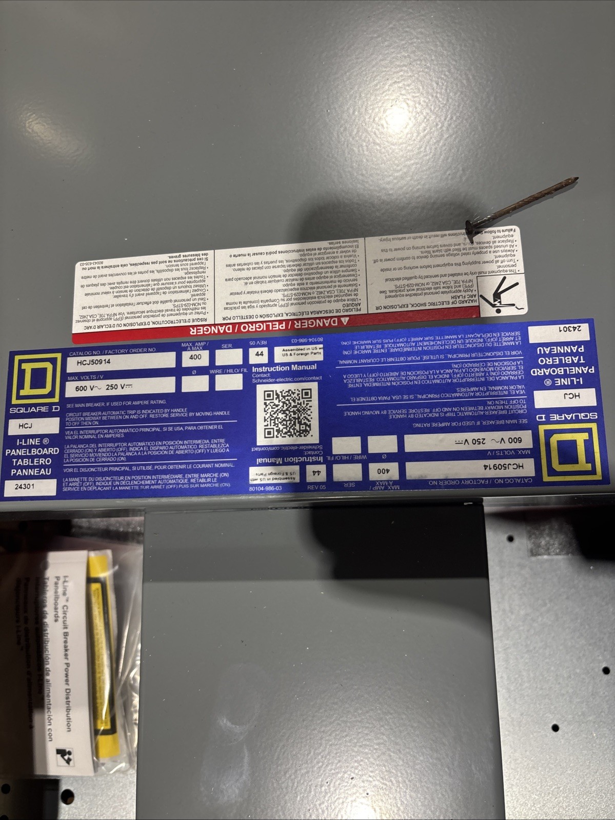 Square D HCJ50914 Panelboard Interior NEW IN BOX I-line Panel Insert WARRANTY🔴