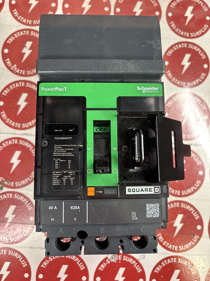 Refurbished Square D HJA36040 Circuit Breaker 600v 3 pole Factory Padlock Warranty HJA36040YP 🔴