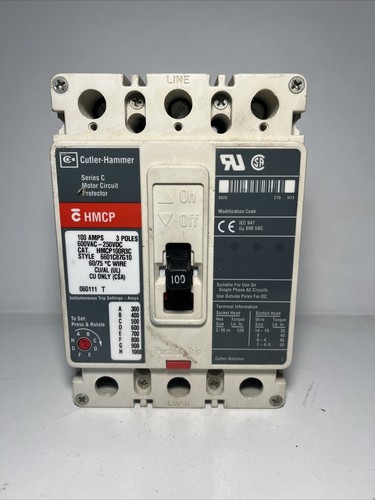 Used HCMP100R3C Westinghouse Motor Circuit Protector Series C Catalog