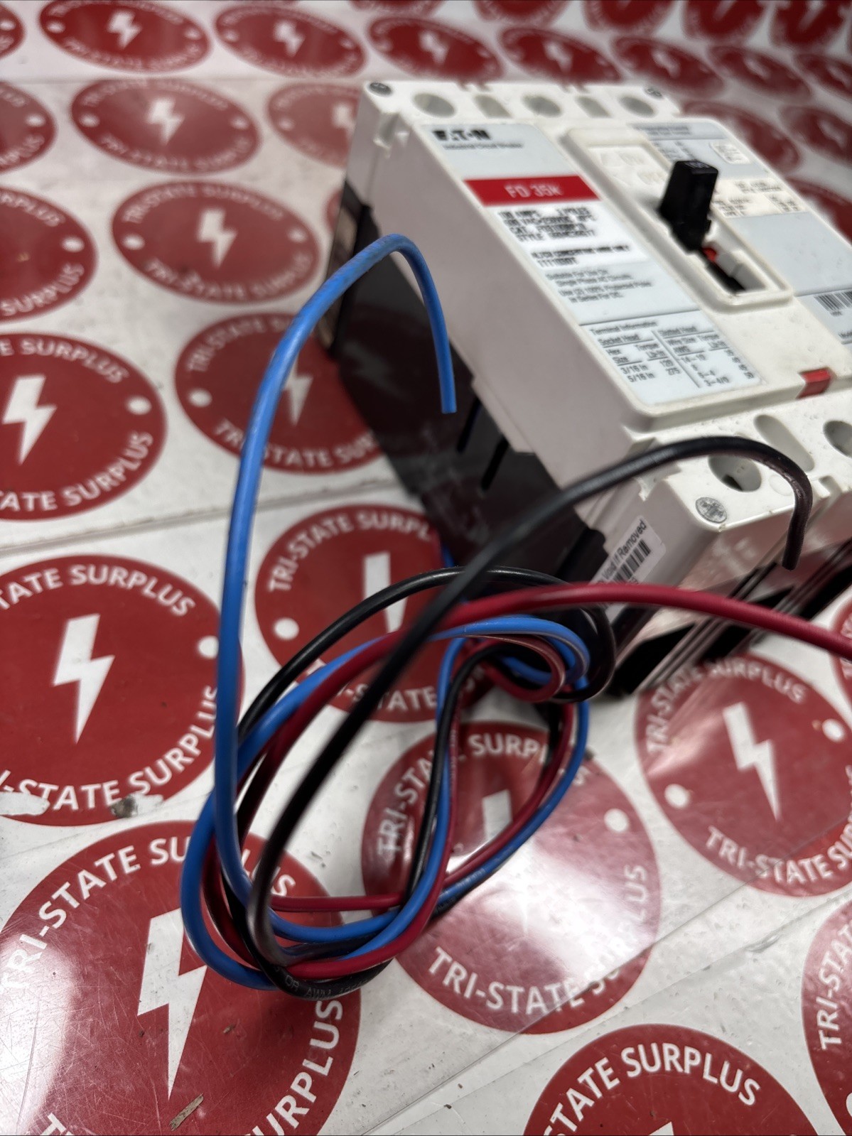 Used Eaton 100 Amp Industrial Circuit Breaker 3P 600 VAC / 250 VDC FD3100BP10 SHUNT