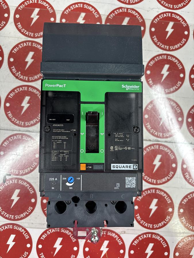 Refurbished Square D JDA36225 Powerpact Circuit breaker 225A 600V Warranty 🔴