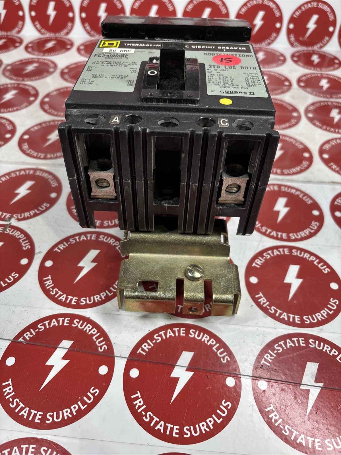Used SQUARE D FC24080AC 2P 80 AMP CIRCUIT BREAKER 🔴🔴🔴