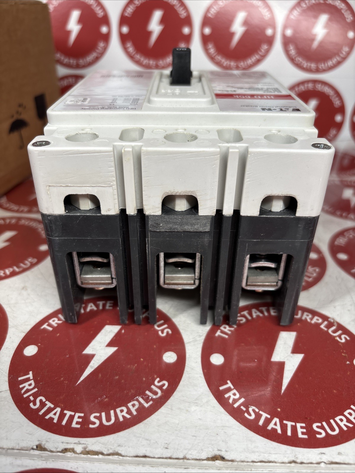 NEW Eaton HFD3080L HFD3080 80 Amp 600 VAC 3 Pole Type HFD 65K Circuit Breaker 🔴