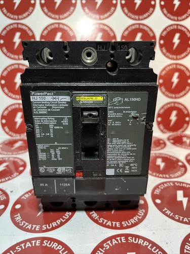 Used HJL36090C - Square D 90 Amp 3 Pole 600 Volt Thermal Magnetic Molded Case