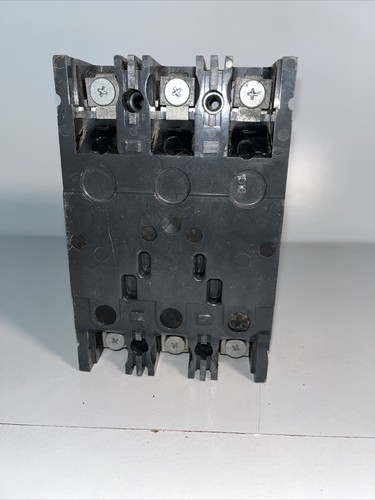 Used GE TEB132100, 100 Amp, 240 Volt, 3 Pole, Green, Circuit Breaker
