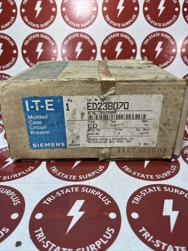 ED23B070 Siemens Molded Case Circuit Breaker 3 Pole 70 Amp 240V NEW IN BOX 🔴🔴
