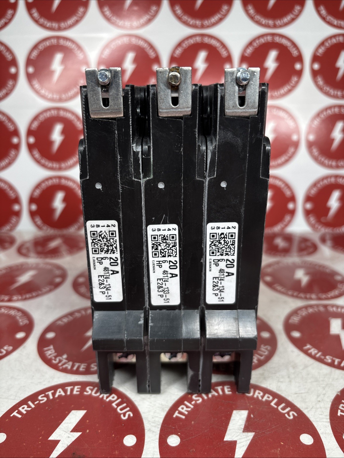 Used EJB36020 - Square D Bolt-On 600V 20A 3 pole circuit breaker 65kA@480V 🔴🔴🔴