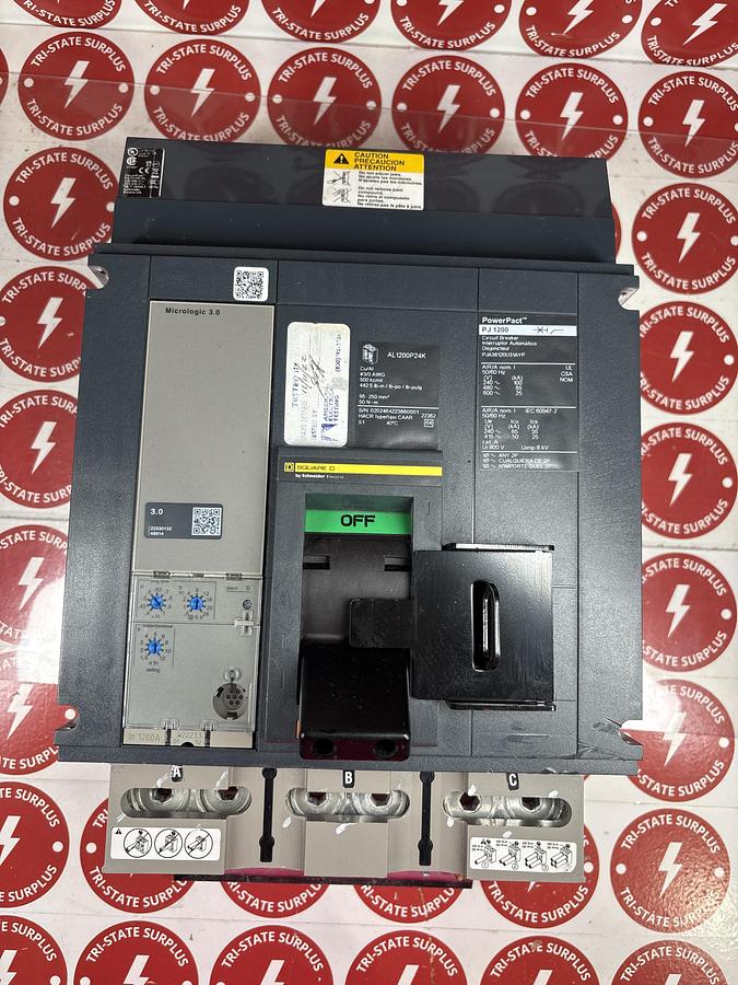 Refurbished PGA36120U31A SQUARE D 3 POLE 1200A 600V POWERPACT PGA CIRCUIT BREAKER