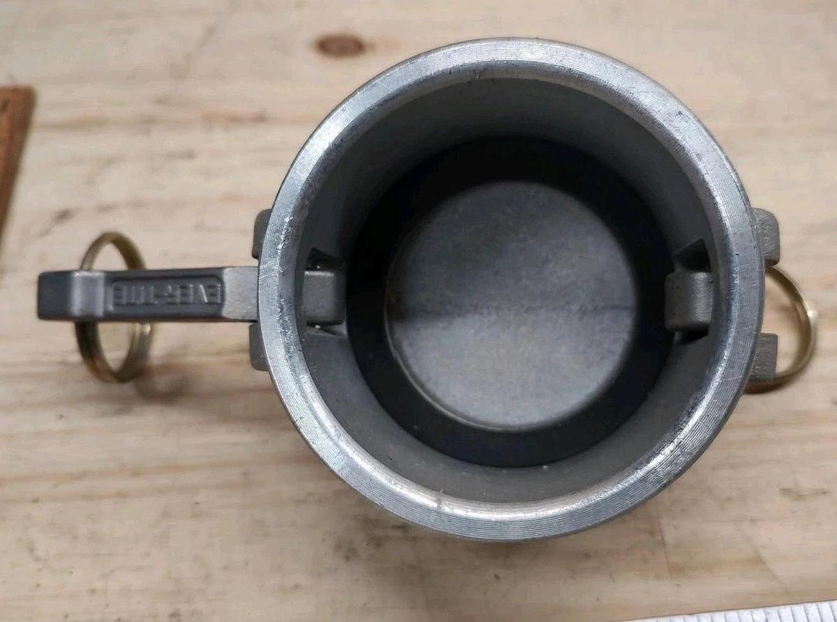 NEW EVER-TITE 2-1/2" Aluminum Cam & Groove Type DC Dust Cap with rubber seal