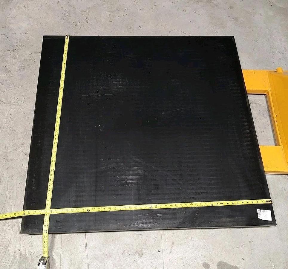 NEW & UNUSED Tivar 1000 Plate BLACK UHMW 48" X 48" X 1" Thick Sheet