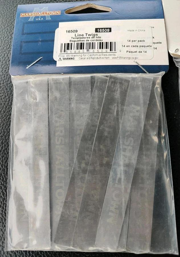 NEW Lot Of 2 Bags Marshalltown 16509 Line Twigs - 28 Pieces Total