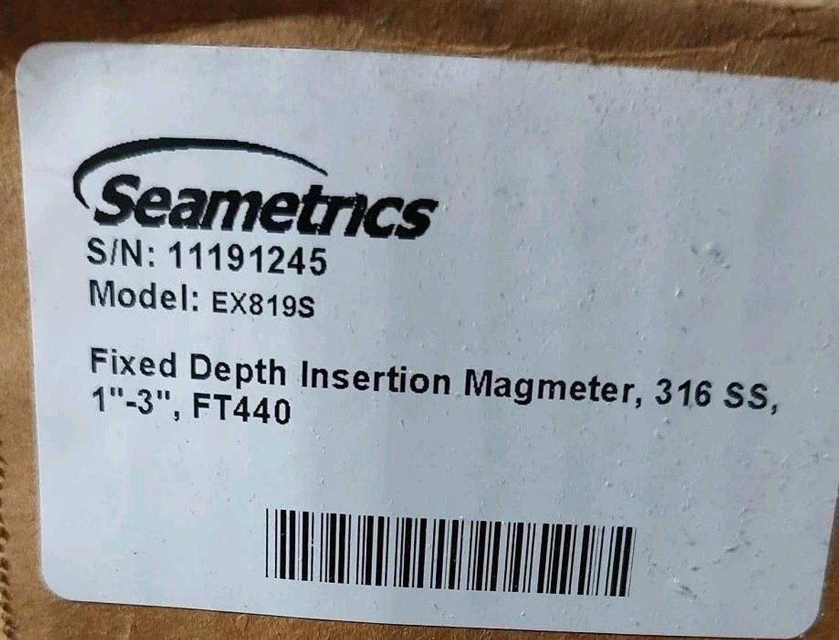 NEW OPEN BOX Seametrics EX819S Fixed Depth Insertion Magmeter FT440M SS 1"-3"