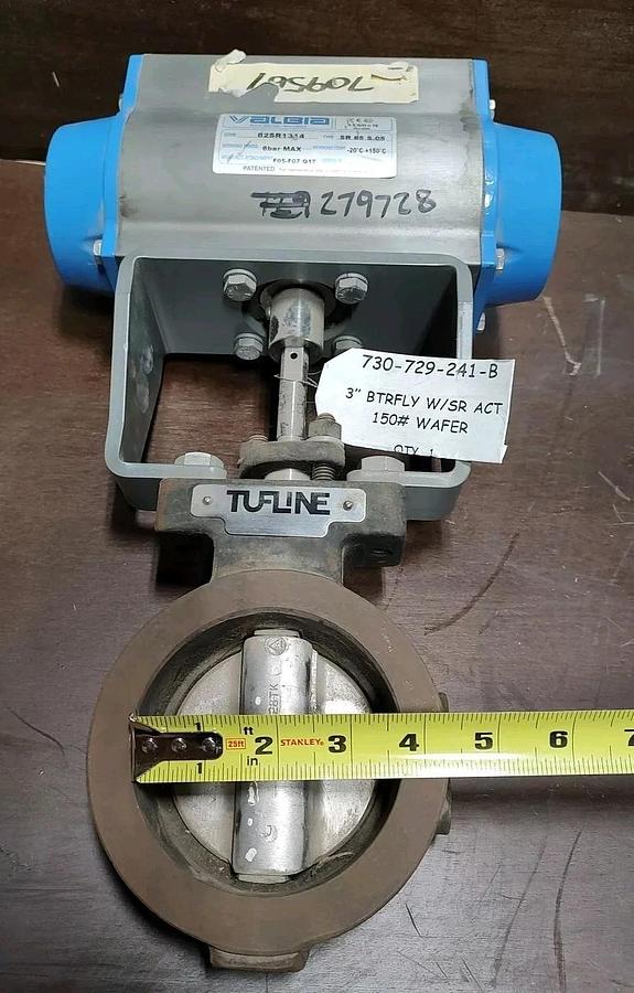 NEW XOMOX LL640 3" 150# Wafer Butterfly Valve 316SS W/SR85 S.05 Air Actuator