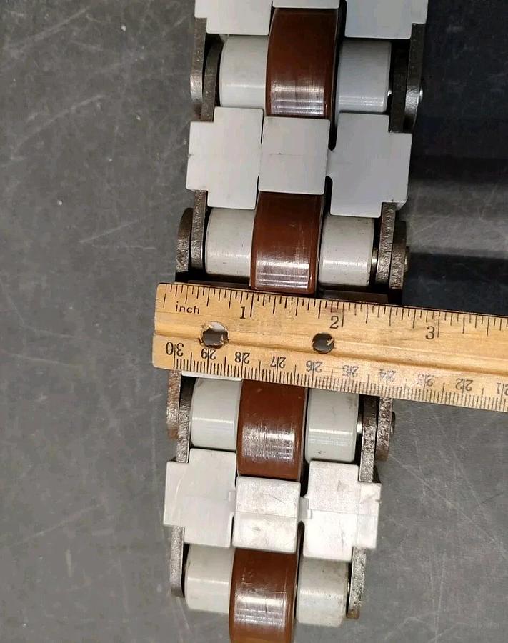 NEW Lot of 20ft Tsubaki RF2080 VRPPA-SC Free Flow Conveyor Chain Plastic Rollers