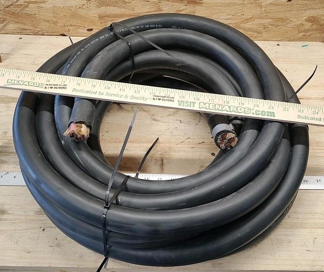Lot Of 36FT Carol 4/C 2awg SOOW  Portable Power Cable P-7K-123033 MSHA 600V CU