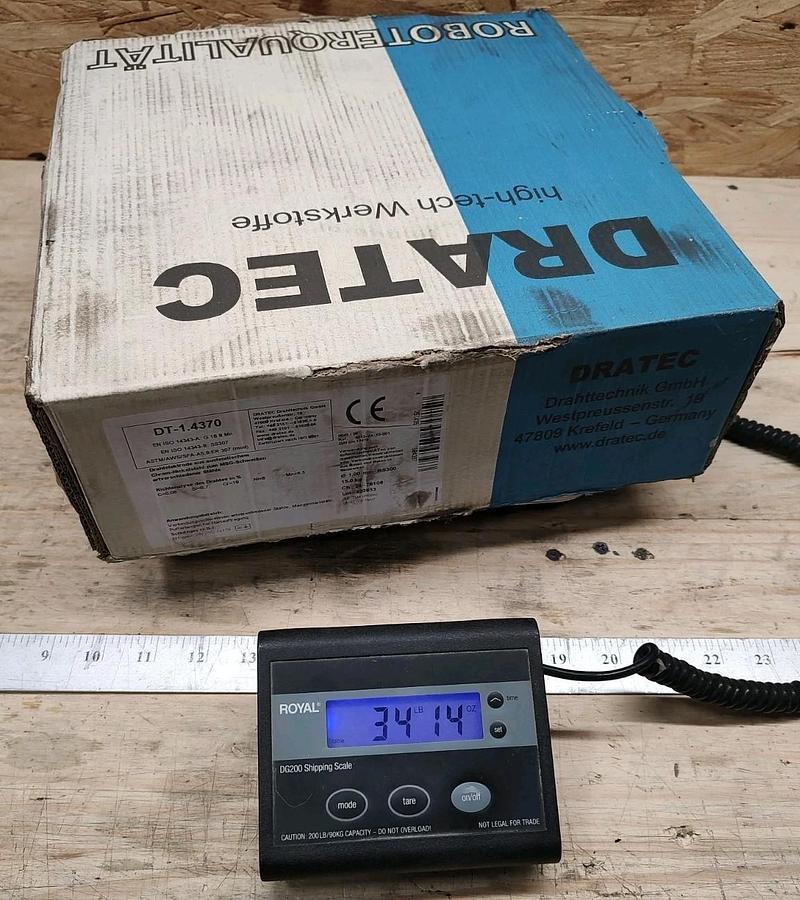 NEW Dratec DT-1.4370 ER 307Si 15kg 1mm dia Spool Stainless Steel Welding Wire