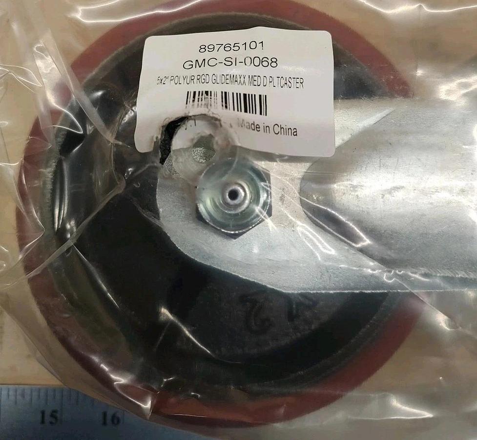 NEW Glide MAXX GMC-SI-0068 Rigid Top Plate Caster Polyurethene 5" Dia X 2" Wide