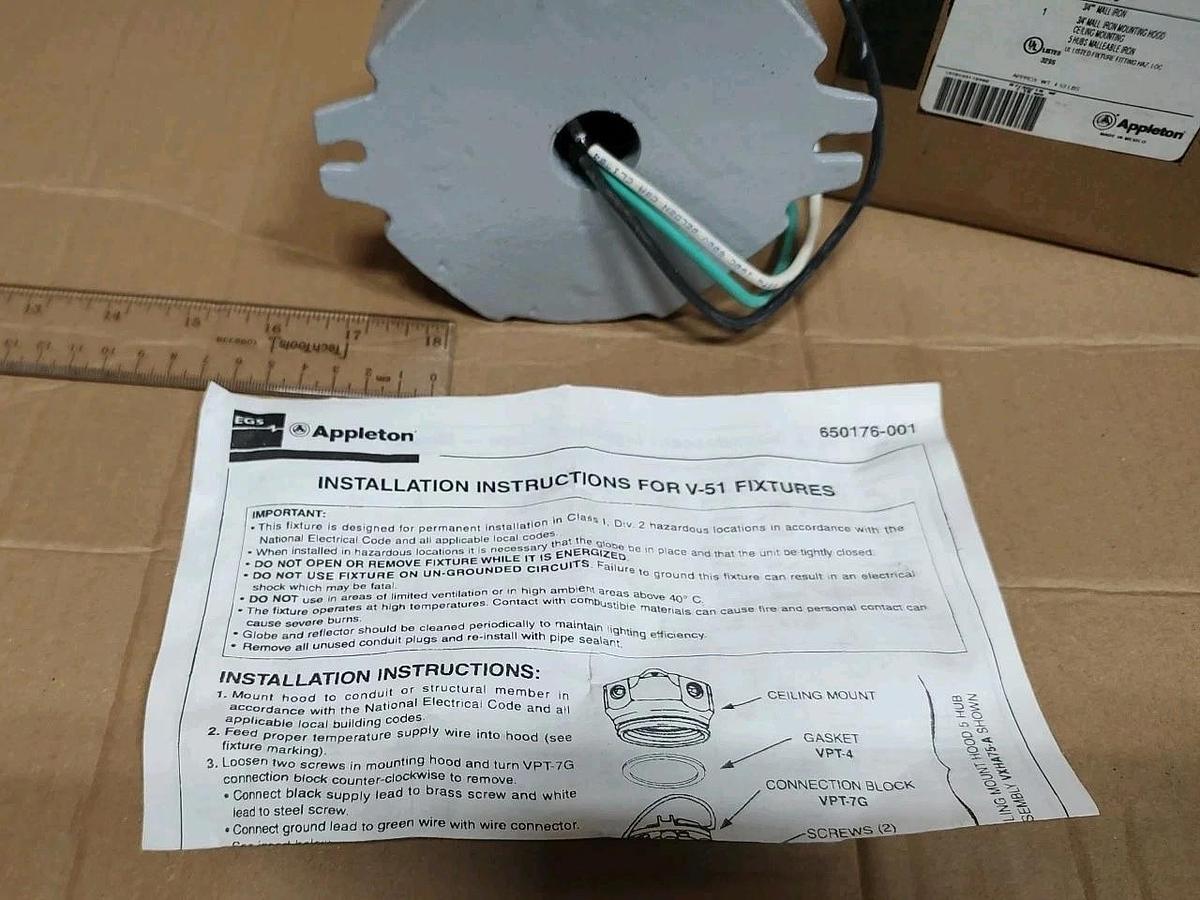 NEW Emerson Appleton VXHA-75 Malleable Iron 3/4" Ceiling Mounting 5 Hubs