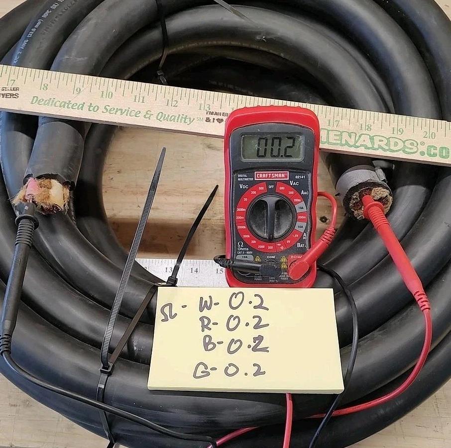 Lot Of 36FT Carol 4/C 2awg SOOW  Portable Power Cable P-7K-123033 MSHA 600V CU