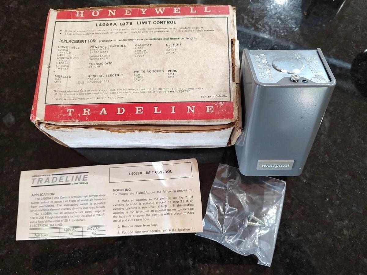 NOS HONEYWELL L4069A1078 LIMIT CONTROL Range-180-250F