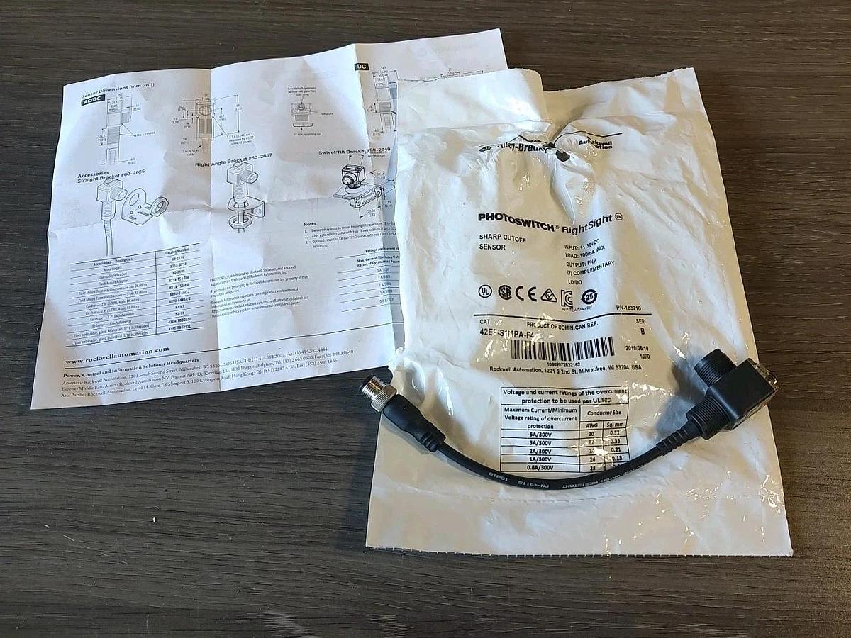 NEW/OPEN Bag ALLEN BRADLEY 42EF-S1MPA-F4 SER. B 11-30VDC PNP LO/DO