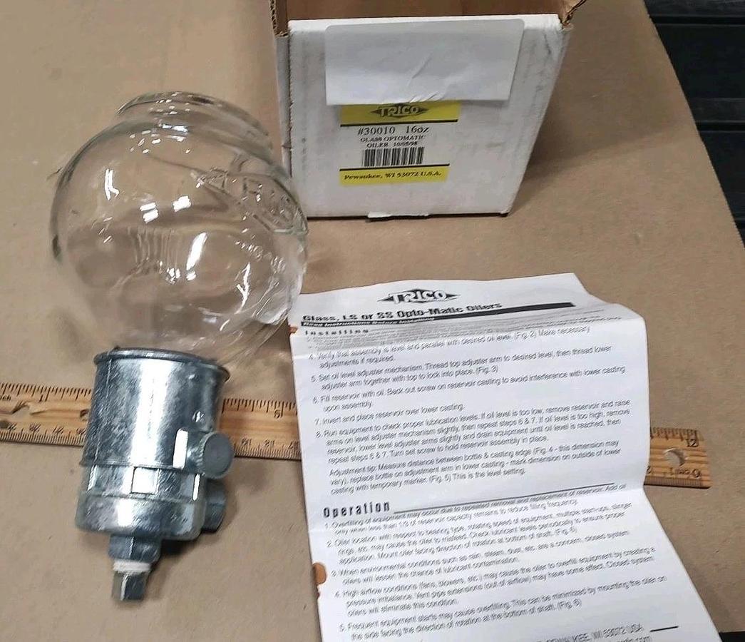 NEW Trico 30010 Optomatic 16oz Oiler, Reservoir 1/4” NPT outlets