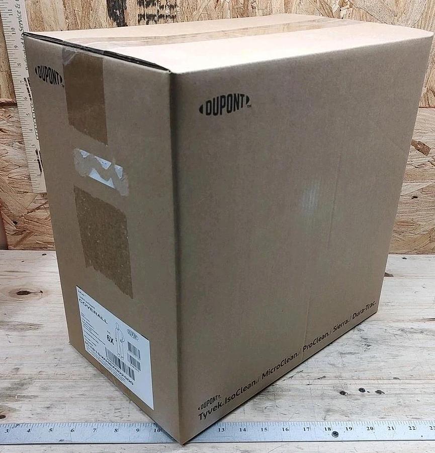NEW CASE / 25 DuPont 6X Tyvek Suit IsoClean IC181SWH6X002500 Disposable Coverall