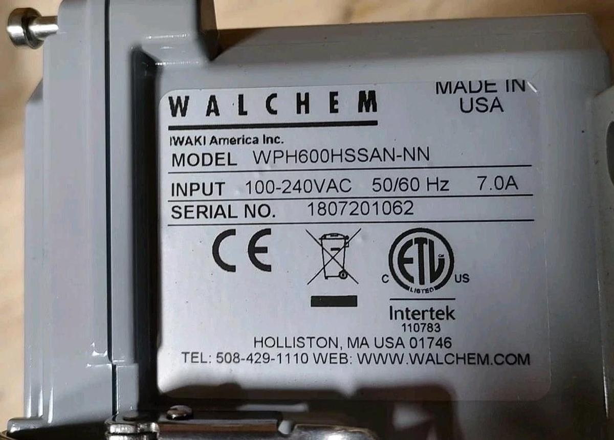NEW Tested Walchem WPH600HSSAN-NN Water Treatment Controller 120VAC