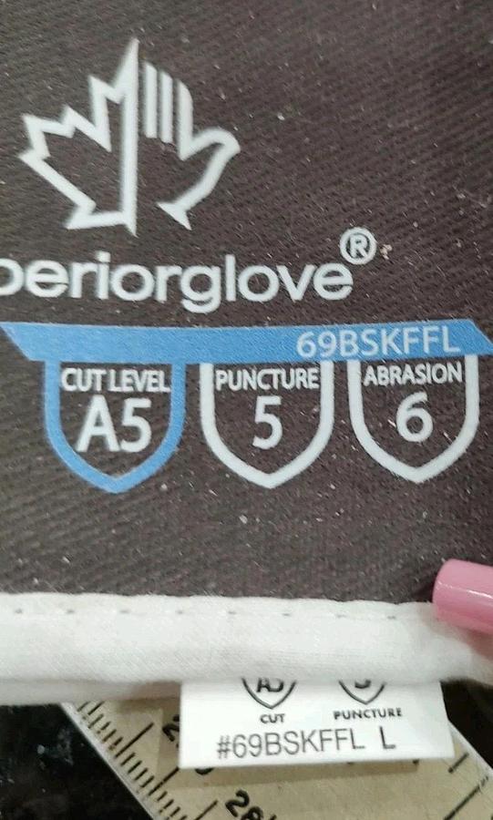 NEW Superior Glove Endura 69BSKFFL LARGE Size 9 Leather Fitters w/Kevlar liner