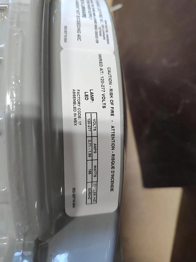 NEW Holophane Petrolux PLED2 18000LM L5H LED WET LOCATION High Bay Light GRAY