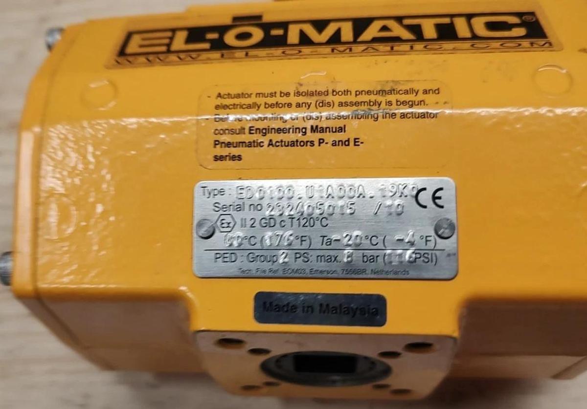 NEW OPEN BOX EL-o-Matic ED0100.U1A00A.19K0 Pneumatic Actuator