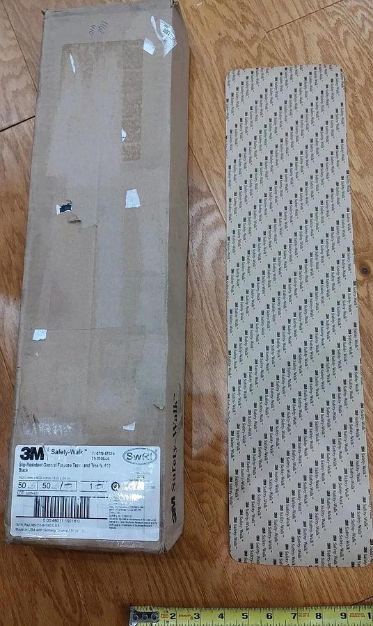 NEW LOT of 5 3M 610 Safety-Walk Slip-Resistant 6" x 24" Black Stair Tread