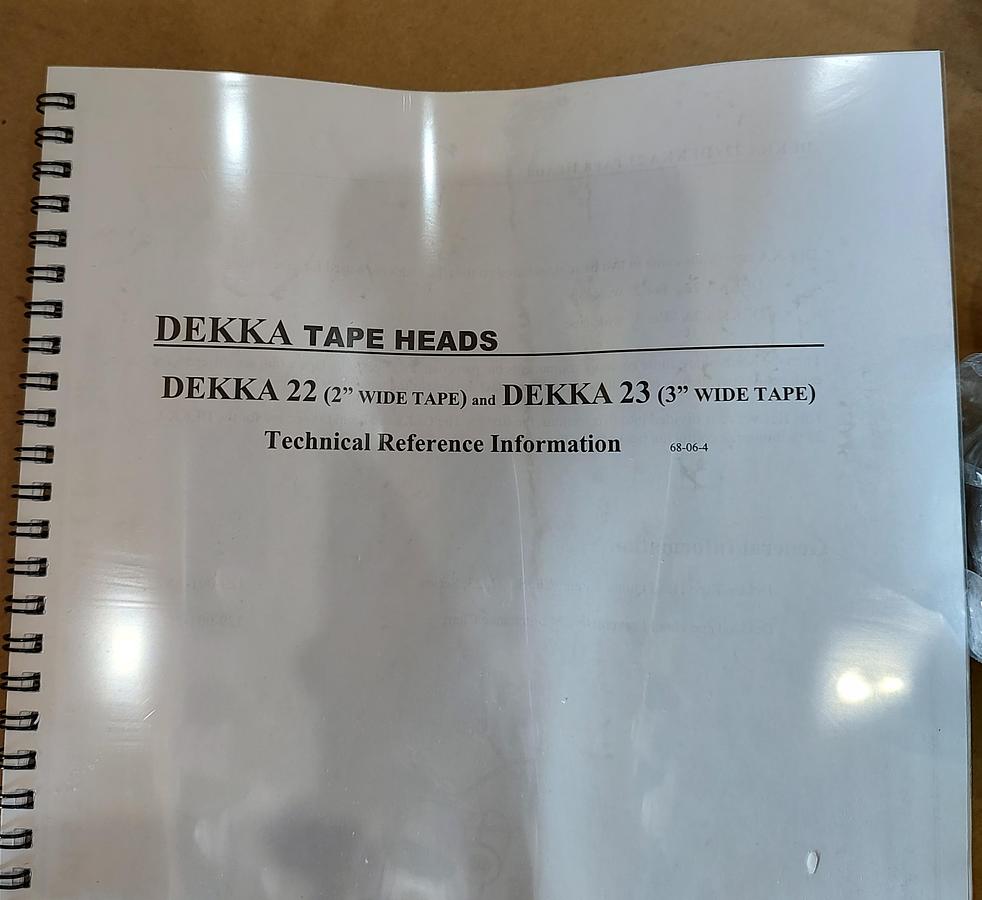 NEW in BOX Dekka Industries M-22 Z59-010-PSN High Performance 2" wide Tape Head