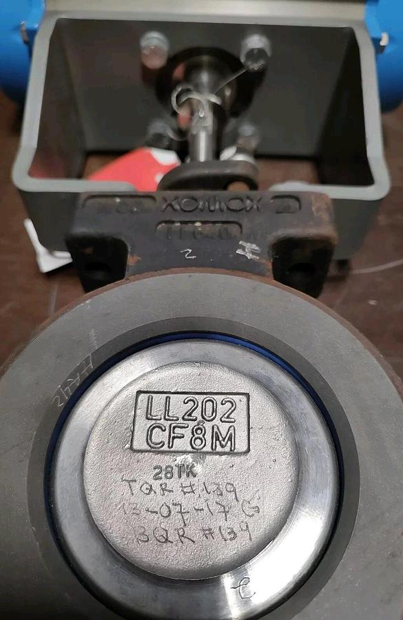NEW XOMOX LL640 3" 150# Wafer Butterfly Valve 316SS W/SR85 S.05 Air Actuator