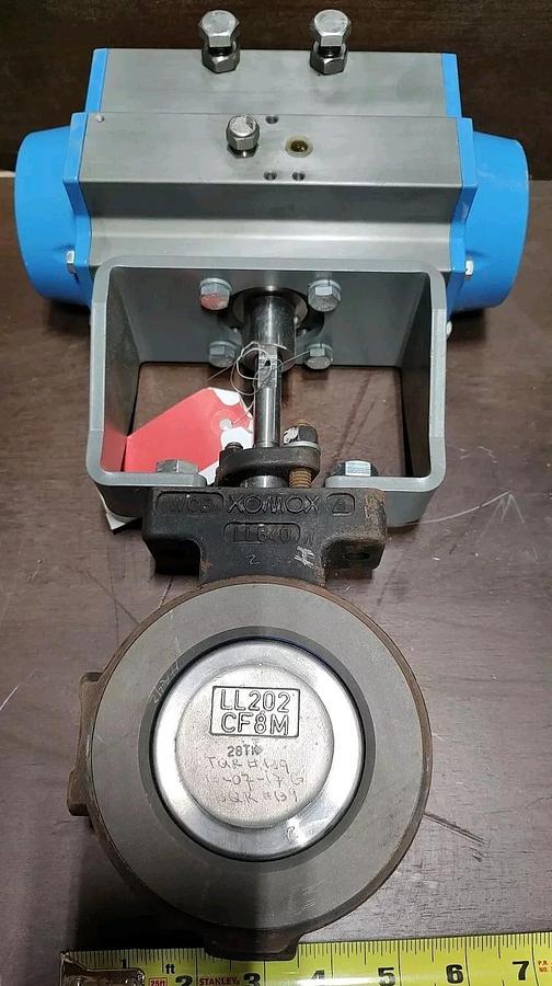 NEW XOMOX LL640 3" 150# Wafer Butterfly Valve 316SS W/SR85 S.05 Air Actuator