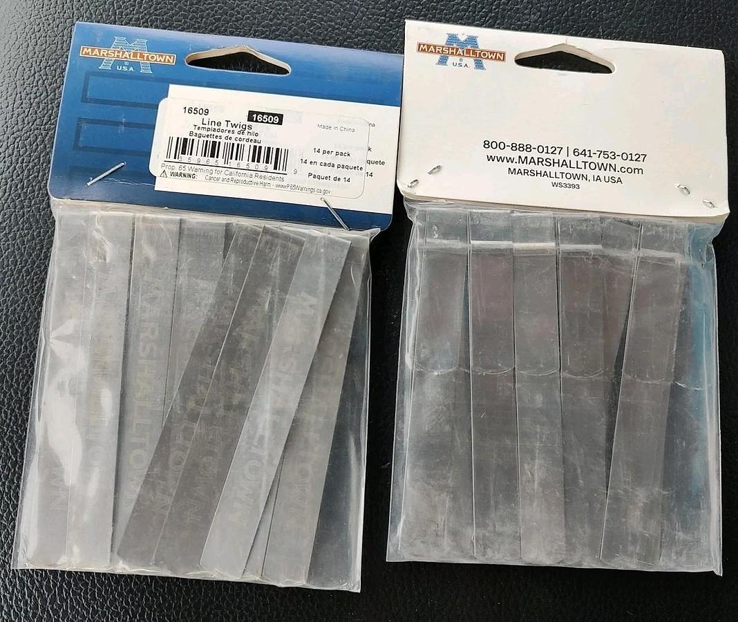 NEW Lot Of 2 Bags Marshalltown 16509 Line Twigs - 28 Pieces Total