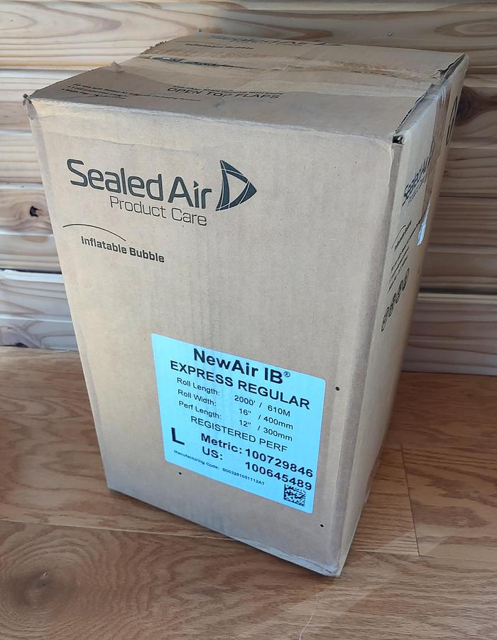 NEW LOT of 1 Sealed Air NewAir IB Express Regular FILM ROLL 2000Ft 16"W x 12" 100645489
