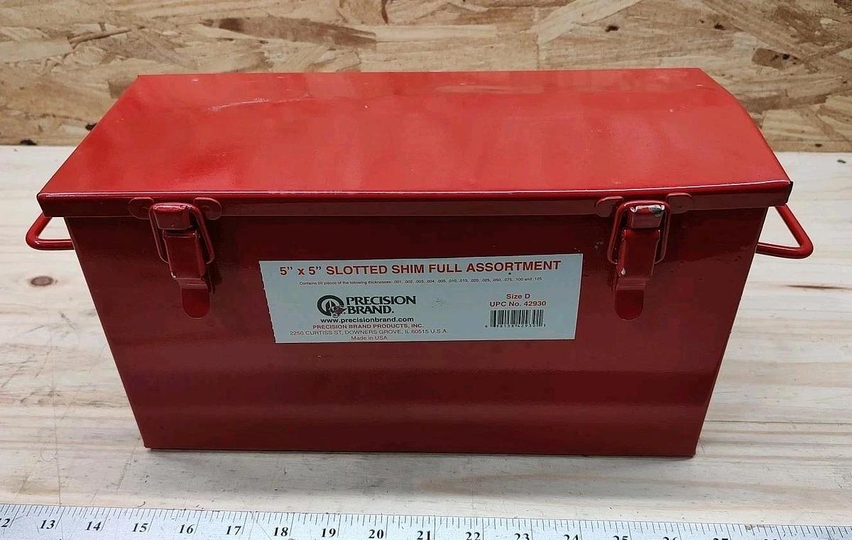 New FULL Set 260PCS Precision Brand 42930 Size D 5"x5" Slotted Shim .001-.125"