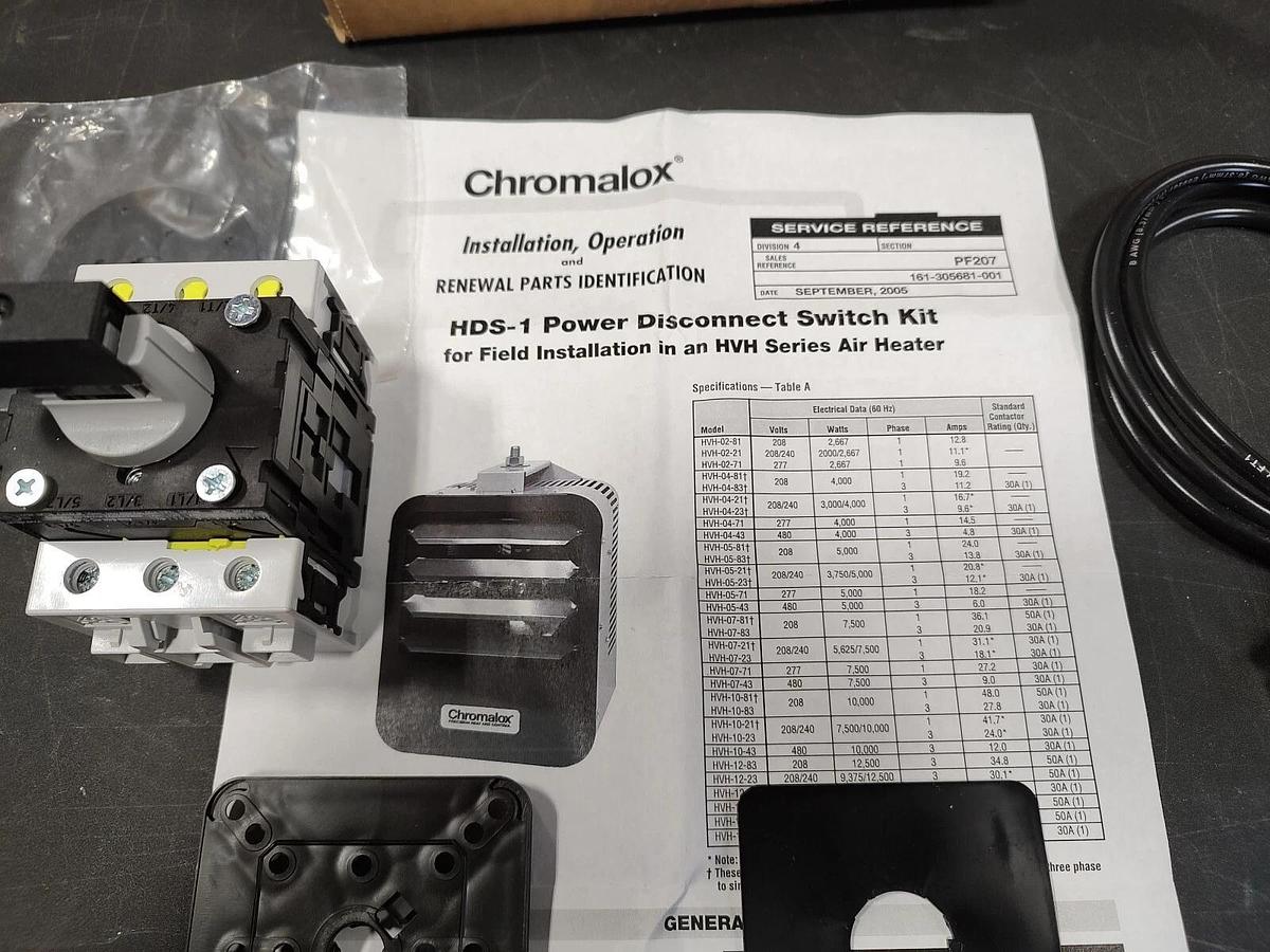 NEW in box Chromalox HDS-1 219491 Field Installable Disconnect Switch