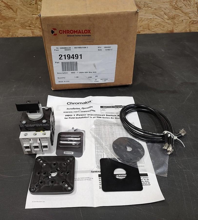 NEW in box Chromalox HDS-1 219491 Field Installable Disconnect Switch