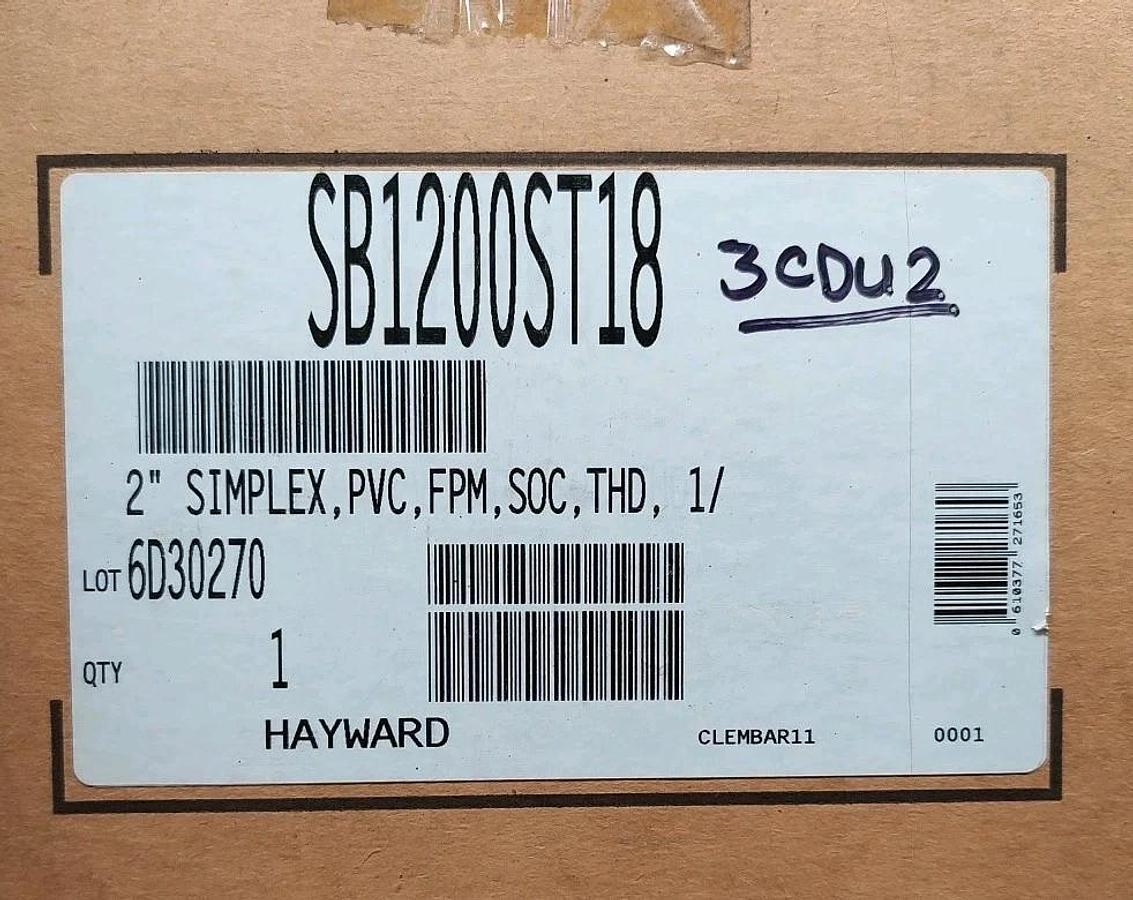 NEW 2" Hayward SB1200ST18 Simplex Basket Strainer PVC Socket/Thd Connectors