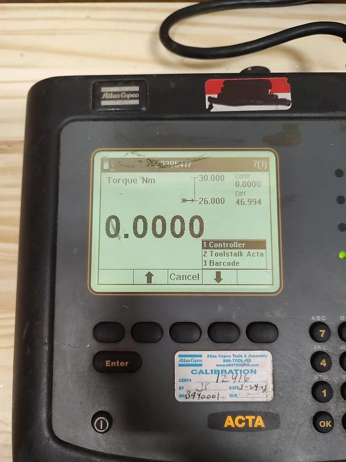 Used USED ATLAS COPCO ACTA 3000 - 8092 1133 40 TORQUE ANALYZER