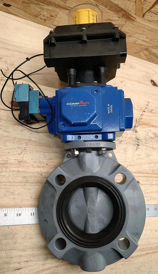 NEW Hayward 3" Flow Control PCSBYV113EA9 Butterfly Valve w/Compact Air Actuator