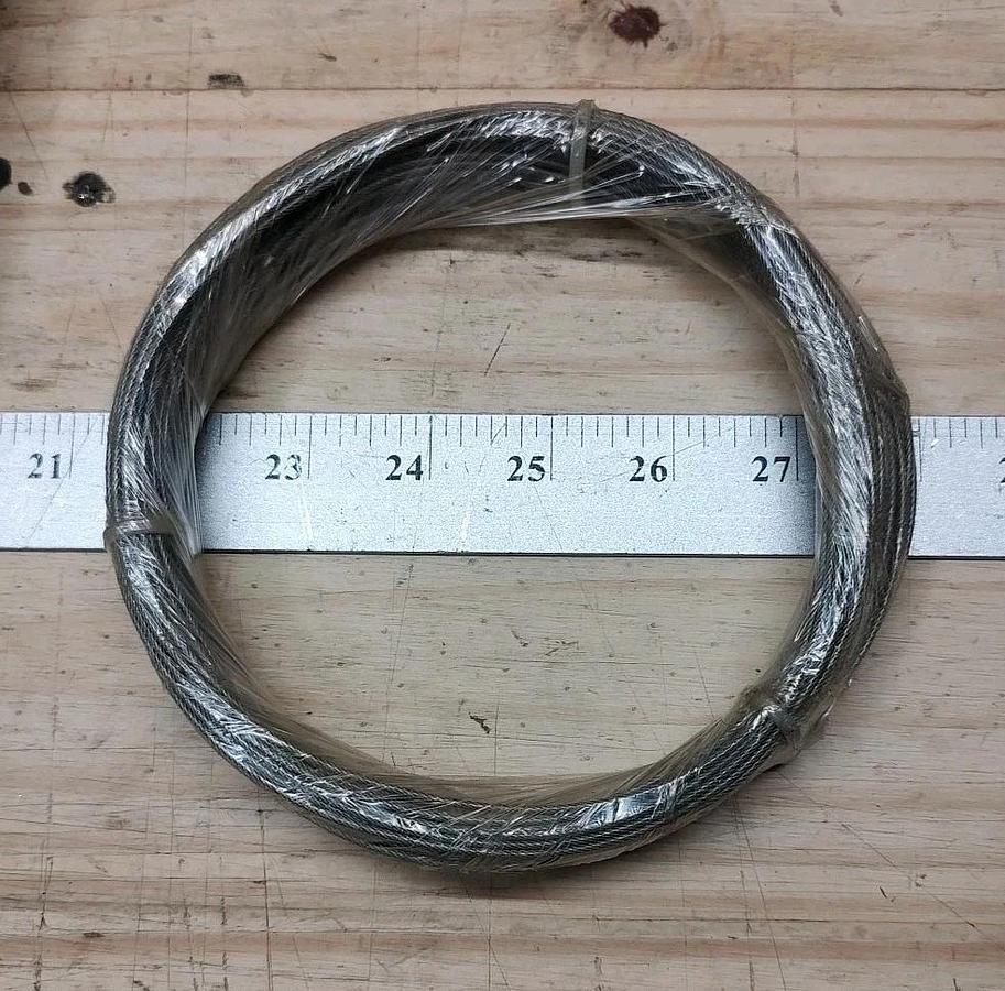 NEW Dayton 2VJP6 Vinyl Coated Stainless Steel Cable, 3/64 - 1/16, 7x7 X 100ft