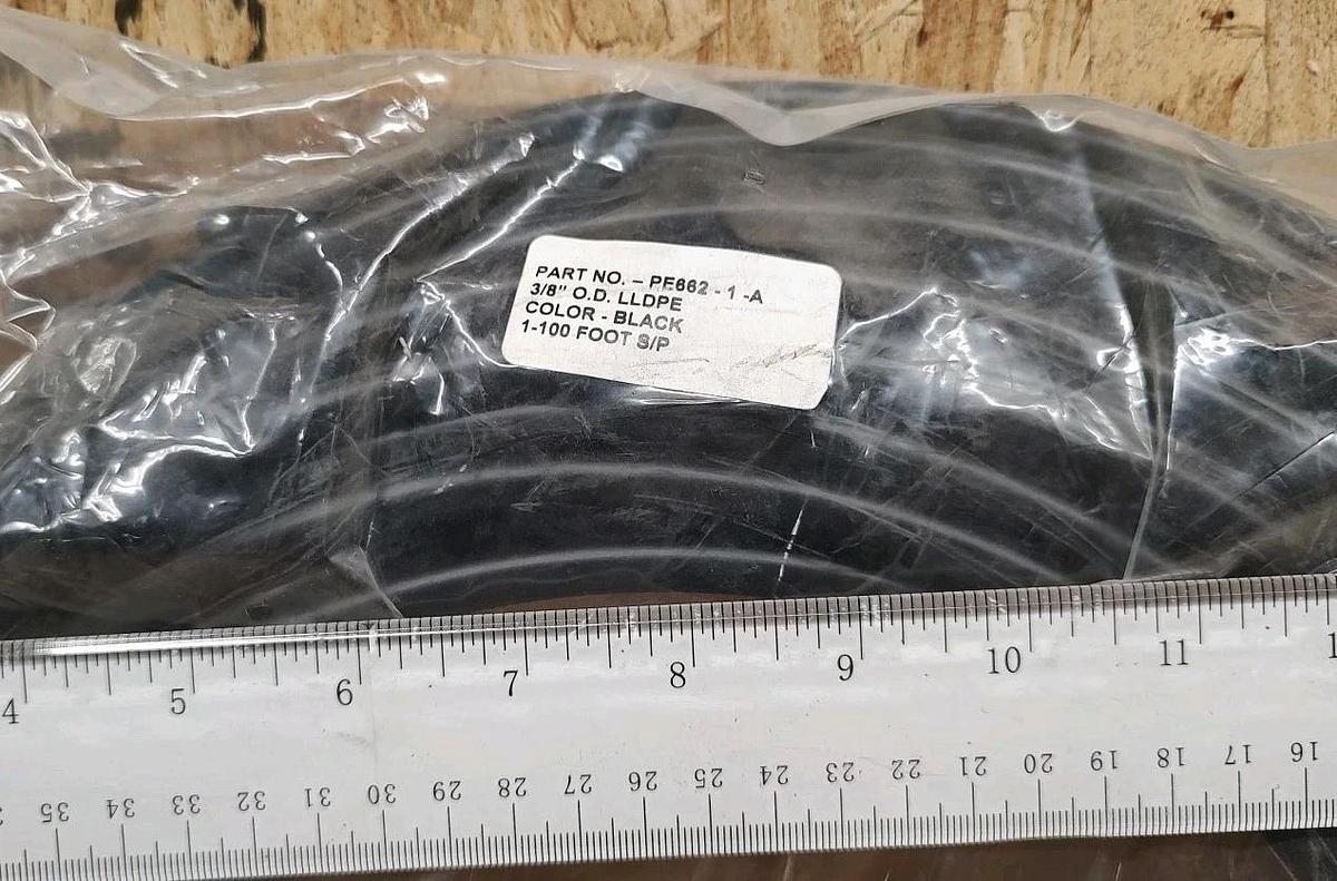 NEW Roll 100ft Parker PE662-1-A 3/8" OD LLDPE Polyethylene Tubing Black