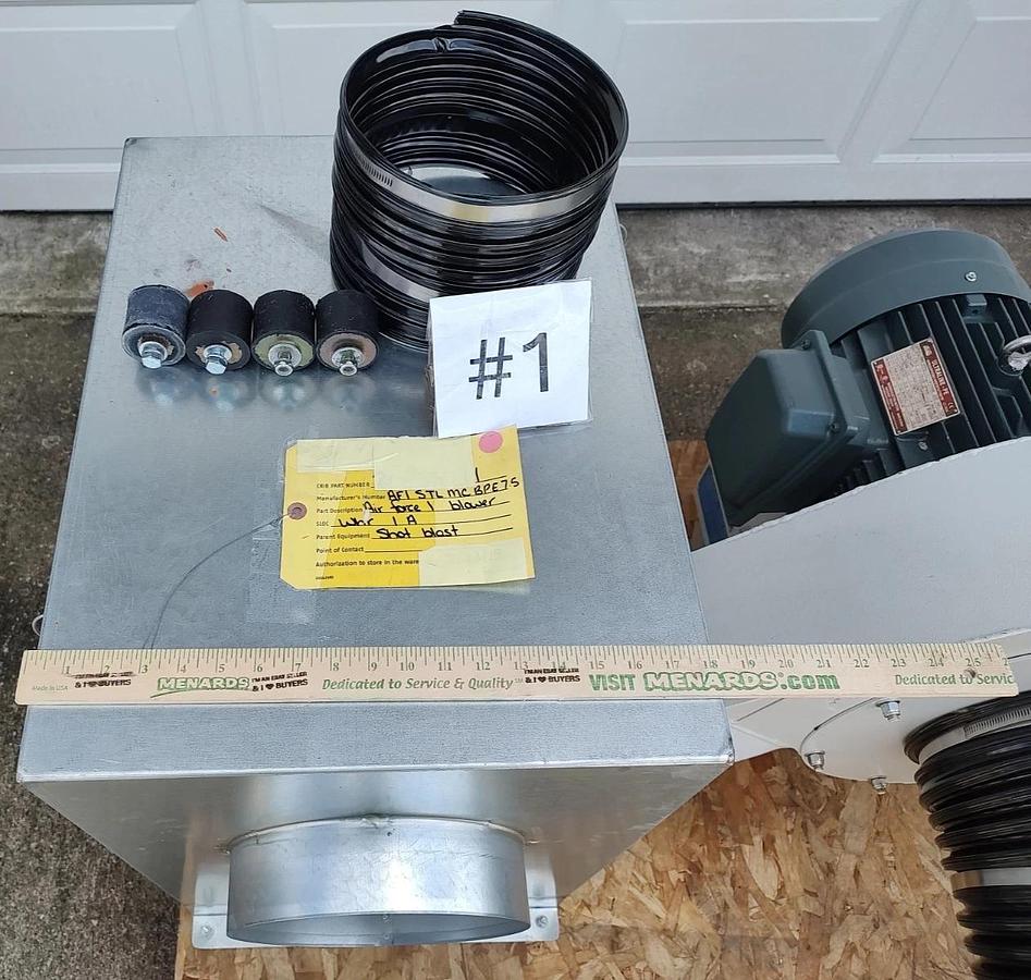 NEW Air Force 1 STL MCBPE7.5 Direct Drive Shot Removal Blower System w/inlet box
